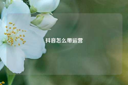 抖音怎么带运营